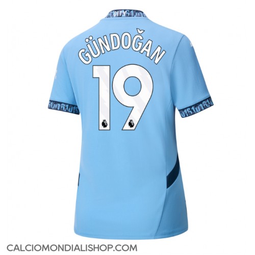 Maglie da calcio Manchester City Ilkay Gundogan #19 Prima Maglia Femminile 2024-25 Manica Corta